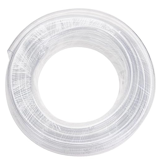 DERNORD PVC Tubing 1"ID X 1 1/4"OD Flexible Clear Vinyl Hose 50 Feet for Food Grade