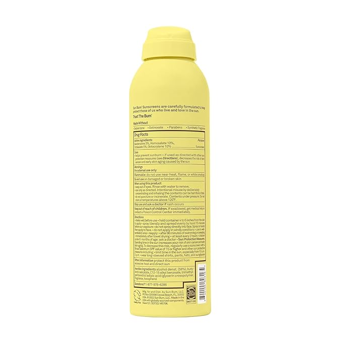 Sun Bum Kids SPF 50 Sunscreen Clear Body Spray - Broad Spectrum Water-Resistant with Vitamin E - Wet or Dry Skin Application - Hawaii 104 Act Compliant (Without Octinoxate & Oxybenzone) - 6 oz