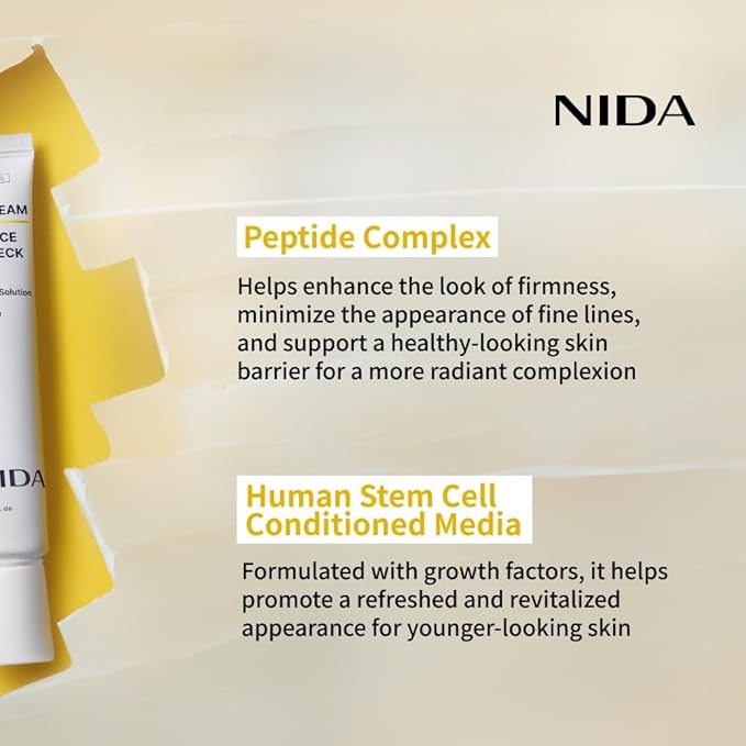NIDA Revive Eye Cream For Face And Neck | Probiotic Solution, Retinal, Peptide | Wrinkles, Fine Lines, Cell Turnover, Firm Skin Texture, Radiant Skin, Moisture Retention | 1.35 fl. oz., 40ml