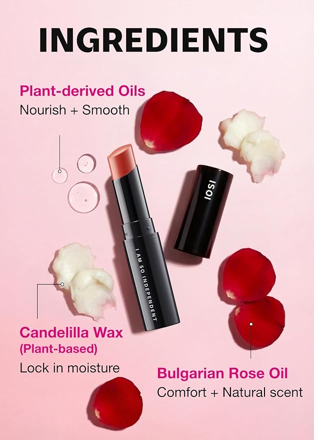 ISOI Bulgarian Rose Lip Treatment Balm (Rosy Coral) – Hydrating & Tinted Lip Balm for Dry Lips, Korean Skincare (0.18 oz, 5g)
