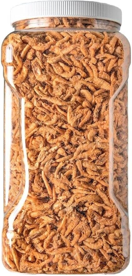 Aquatic Foods Inc. Krill-Freeze Dried Floating Arctic Krill, High in Natural Astaxanthin for Color for All Tropical Fish, Koi, Turtles, Reptiles, Rodents, Cats…4oz Med Jar