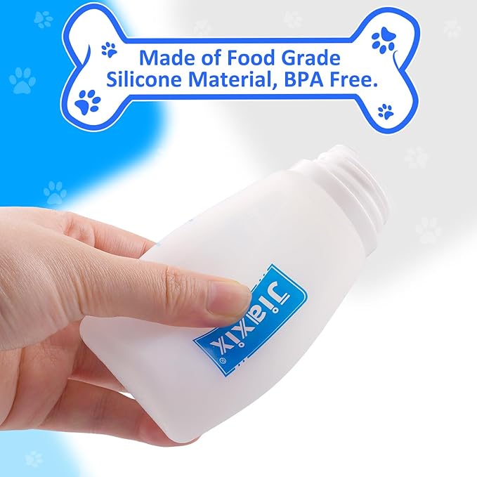 3 Pack Kitten Silicone Bottle Feeding Kit,Nipple & Feeding Kit for Kittens, Reusable Newborn Kitten Supplies, Suitable for Feeding Kitten, Puppy, Rabbit,Hamster (Blue, Small)