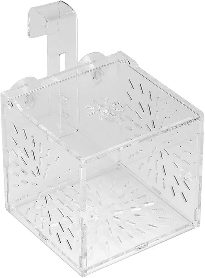 Fish Separation Box, Acrylic Transparent Fish Tank Breeding Isolation Box Aquarium Hatchery Incubator Holder(10CM*10CM*10CM)