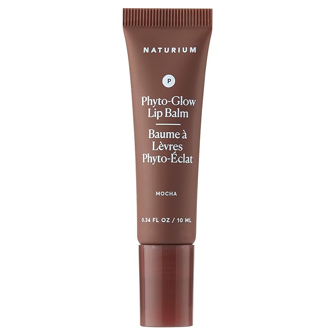 Naturium Phyto-Glow Lip Balm | With Shea Butter & Squalane, Sheer Tinted Colour | 10 ml, Mocha
