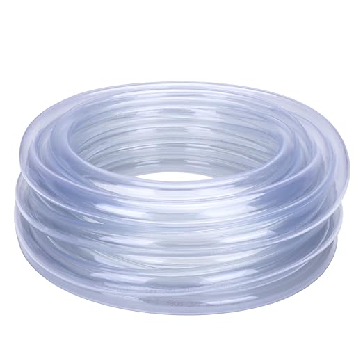 DERNORD PVC Tubing 7/8"ID X 1-1/10"OD Flexible Clear Vinyl Hose 50 Feet for Food Grade