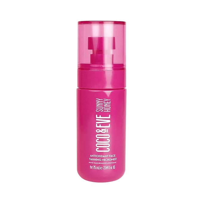 Coco & Eve Antioxidant Face Tanning Micromist – Hydrating Self Tanner & Tan Mist for Face, Streak-Free Quick-Dry Sunless Facial Mist Spray, Natural Glow (75 ml)