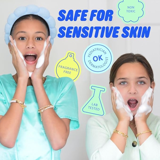 Pipa Skincare Daily Glow Bundle for Kids & Tweens – Smooth Operator Moisturizer, Squeaky Clean Cleanser & Cute Pouch for Gentle, Hydrating, and Effective Daily Skincare - Kids Skin Care Gift Set