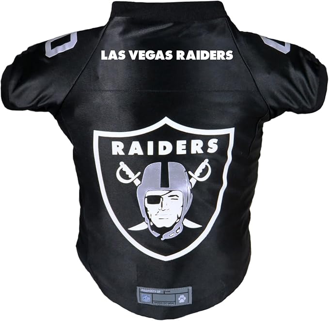 Littlearth NFL Las Vegas Raiders Premium Pet Jersey, Team Color, Large