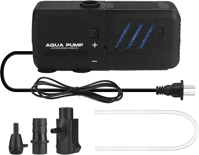 Submersible Aquarium Internal Filter 6W, Adjustable Fish Tank Filter with 132 GPH Water Pump for 1-10 Gallon Fish Tank