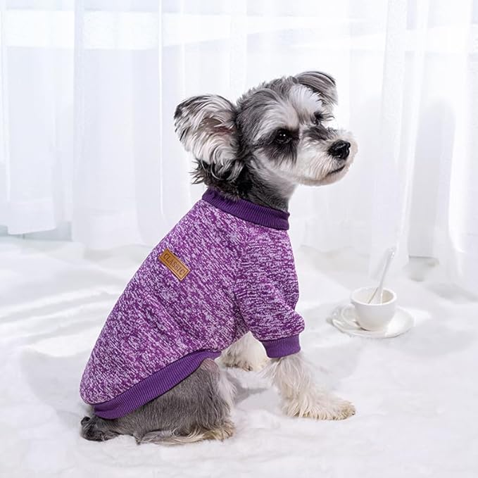 2 Pack Dog Sweaters for Small Dogs - Warm Winter Puppy Sweaters Cute Soft Dog Clothes Outfit Pet Costume for Boy Girl Doggie, Cat, Bulldog Pug Yorkie Kitten Chihuahua