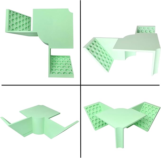 Hermit Crab Underground Tunnel Cave Corner | Hermit Crab Climbing Tank Decor Hide Hideout | Enrichment Habitat Hideaway Decoration Accessories Supplies Toys Ornaments (Seafoam Green)