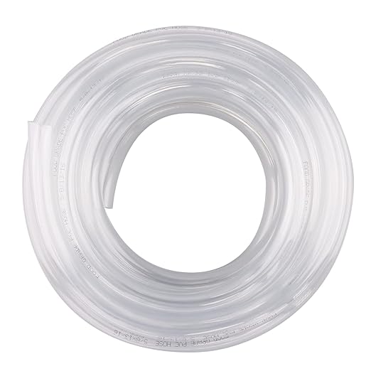 DERNORD PVC Tubing 5/8"ID X 13/16"OD Flexible Clear Vinyl Hose 25 Feet for Food Grade
