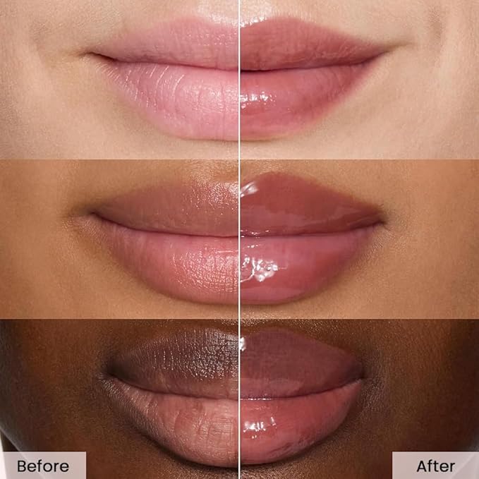 Lip Tinted Glowy Balm Hydrating Tinted Lip Serum Lip Gloss, Ultra-Hydrating Natural Vegan Lip Balm, Sheer-Tinted Shine & Hydration, Soothes & Softens Dry Lips Skincare (Warm Rose)