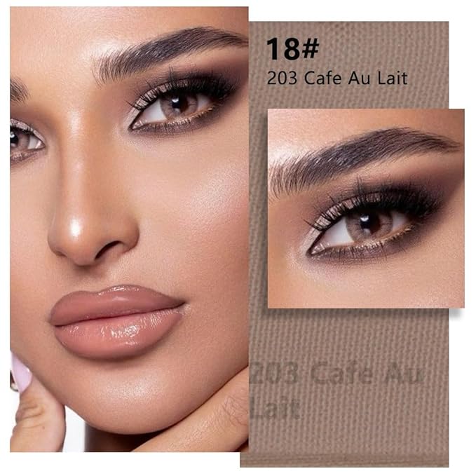 evpct Matte Brown Single Eyeshadow Palette Makeup for Older Women, Light Cocoa Brown Cream Eye Shadow Palette Makeup Singles for Older Women Matte, High Pigment Waterproof Monochrome Mini Eyeshadow