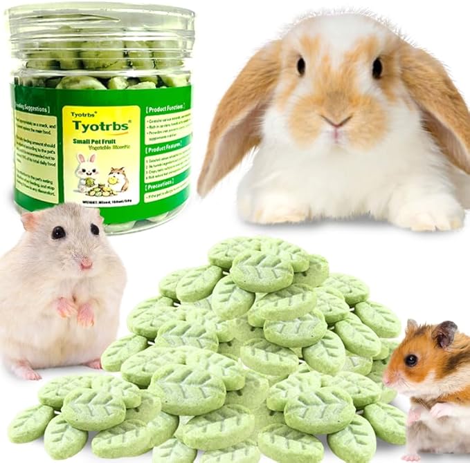 Vegetable Chews Treats Grain Natural Snacks, Spinach for Hamsters, Rabbits, Guinea Pigs & Gerbils Crunchy