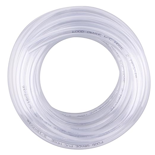 DERNORD PVC Tubing 5/16"ID X 7/16"OD Flexible Clear Vinyl Hose 10 Feet for Food Grade