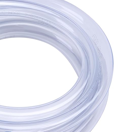 DERNORD PVC Tubing 7/8"ID X 1-1/10"OD Flexible Clear Vinyl Hose 10 Feet for Food Grade