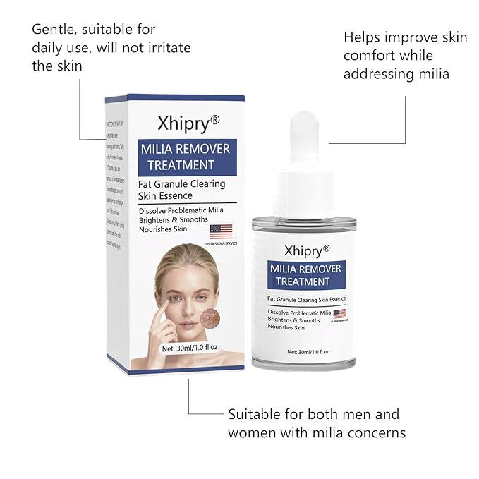 Milia Remover for Face, Milia Bump Remover Under Eye, Spot Treatment Serum with Salicylic Acid, Milia Acne Cream 30Ml