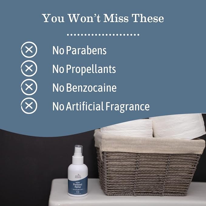 Earth Mama Postpartum Recovery Kit | Take Care Down There® with Organic Perineal Balm & Herbal Perineal Spray, 2-Piece Set