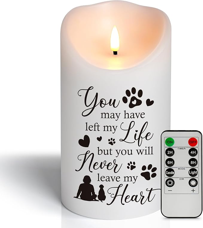 Pet Memorial Gifts for Dogs Cats Loss of Dog Sympathy Gift, Sympathy Candle for Doggie, Condolence Present for Pet Lovers, Friends to Remember Doggie, Marking Bereavement And Grief(4" x 7")