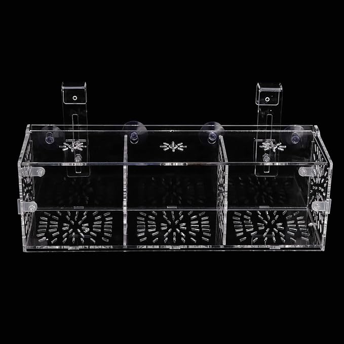 Fish Separation Box, Acrylic Transparent Fish Tank Breeding Isolation Box Aquarium Hatchery Incubator Holder(30CM*10CM*10CM)