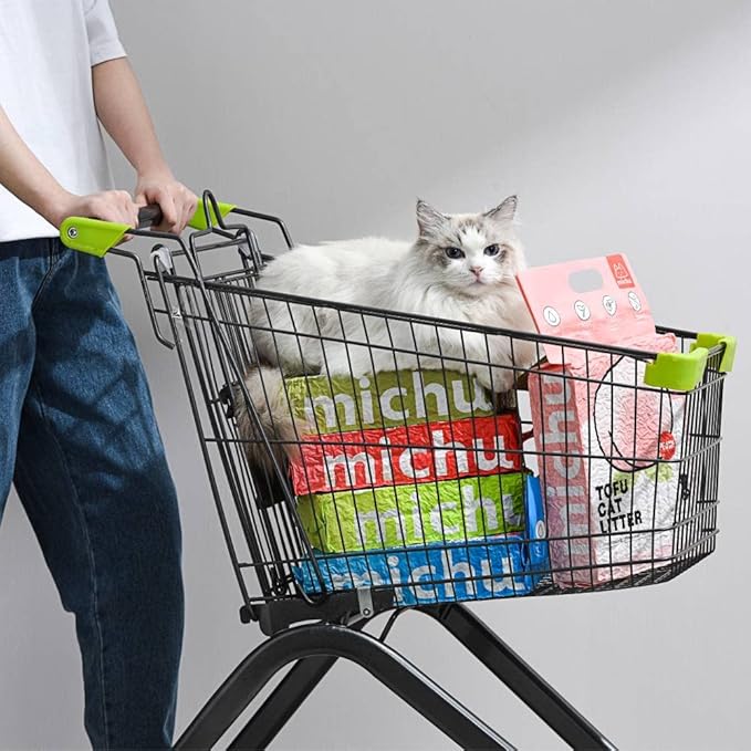 Michu Tofu Cat Litter Natural Clumping Tofu Cat Litter 5.5lb/88oz 5 Scents (Peach + Wonder Litter, 2 Pack)
