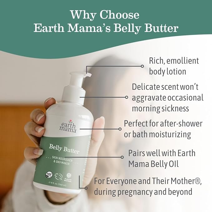 Earth Mama Belly Butter, Belly Oil, Skin & Scar Balm Kit for Dry, Stretching Skin | Moisturize + Encourage Skin's Natural Elasticity During Pregnancy | Pregnancy Stretch Mark Scar Cream