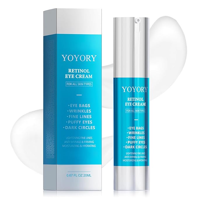 Retinol Eye Cream for Eye Bags - Anti-Aging Under Eye Treatment for Dark Circles, Fine Lines,Wrinkles, Puffiness Hydrating & Moisturizing Skin Care Men and Women, 0.67 fl oz