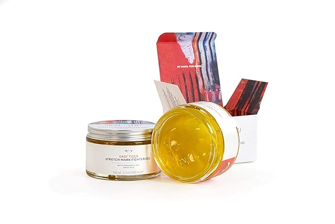 Mum & You Easy Tiger Anti-Stretch Mark Gel, Concentrated oil-based gel, 100% Naturally derived ingredients, Midwife Approved, Registered Vegan, Plastic free recyclable packaging, 3.38 fl oz, 1ea