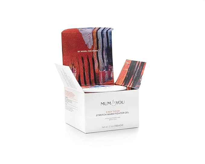 Mum & You Easy Tiger Anti-Stretch Mark Gel, Concentrated oil-based gel, 100% Naturally derived ingredients, Midwife Approved, Registered Vegan, Plastic free recyclable packaging, 3.38 fl oz, 1ea
