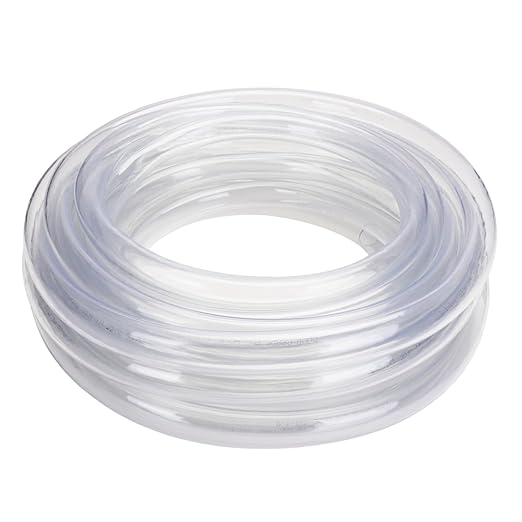 DERNORD PVC Tubing 1"ID X 1 1/4"OD Flexible Clear Vinyl Hose 50 Feet for Food Grade