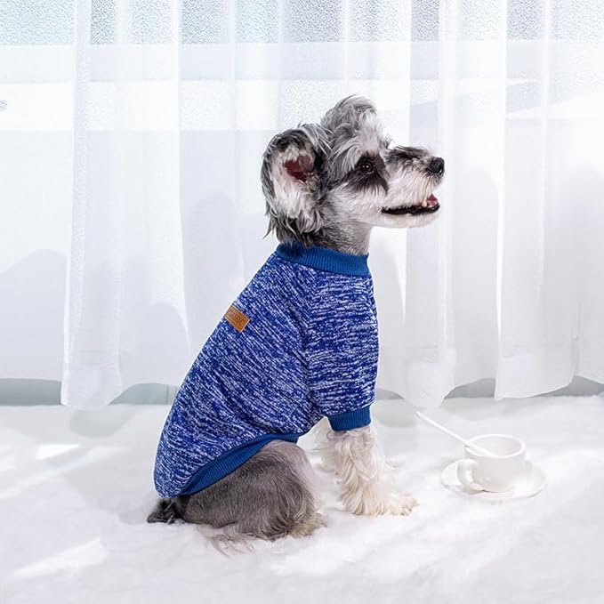 2 Pack Dog Sweaters for Small Dogs - Warm Winter Puppy Sweaters Cute Soft Dog Clothes Outfit Pet Costume for Boy Girl Doggie, Cat, Bulldog Pug Yorkie Kitten Chihuahua