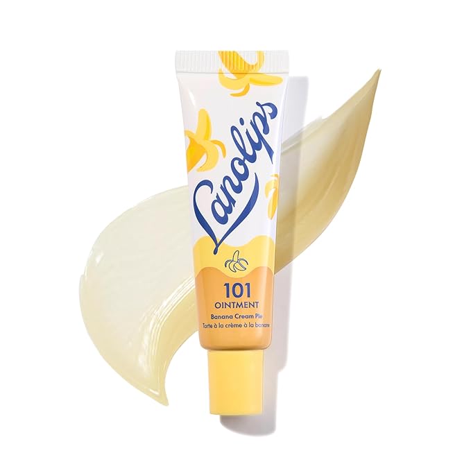 Lanolips 101 Ointment - Lanolin Lip Balm for Smooth, Hydrated & Healthy Lips - Multipurpose Ointment with Lanolin Oil for Dry Cuticles & More - Banana Cream Pie (0.35 oz)