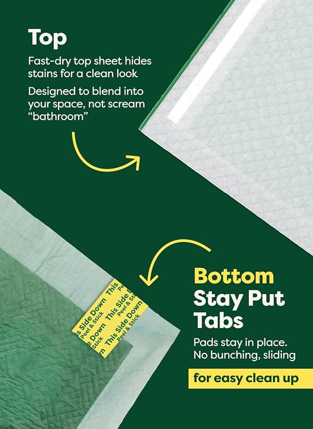 Earth Rated Max Absorbency Puppy Pee Pads for Dogs Absorbs 2X Faster & 2X More, Leak-Proof, Odor Control Potty Training, Unscented, Large, 22” x 23”, 40 Count