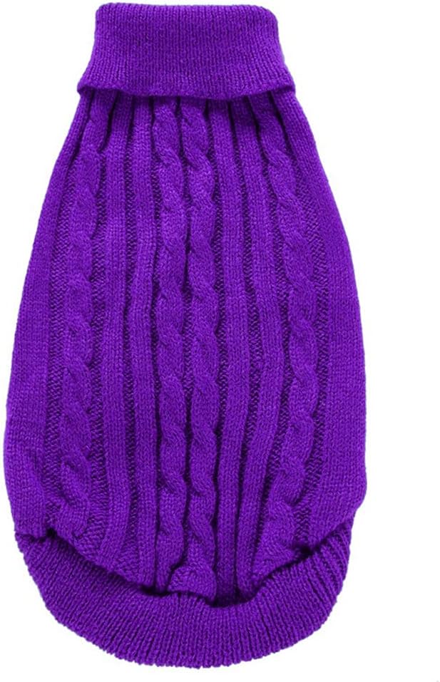 Dog Sweater for Small, Medium, Large Dogs - Warm Winter Turtleneck Pet Clothes for Girls, Boys, Puppies, Cats - Cute Classic Christmas Coat