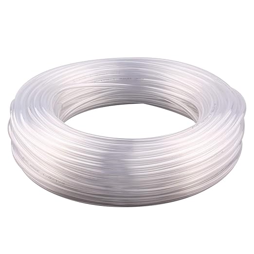 DERNORD PVC Tubing 1/8"ID X 1/4"OD Flexible Clear Vinyl Hose 100 Feet for Food Grade