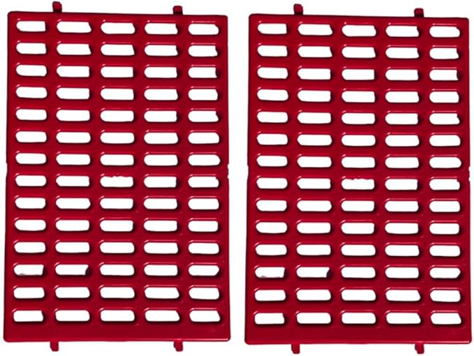 Saguaro Acres Rabbit and Small Animal Cage Resting Mat for Wire Floored Cages - Pack of 2 (Red)