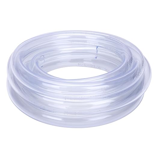 DERNORD PVC Tubing 9/16"ID X 3/4"OD Flexible Clear Vinyl Hose 10 Feet for Food Grade