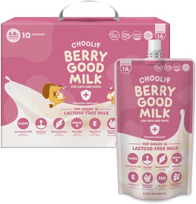 Choolip Bundle | Berry Good Milk 10pk Vitamin-Infused + 49 Variety Squeeze Vita Sticks with Essential multivitamins [Both Products are for Cats & Dogs of All Life Stages]