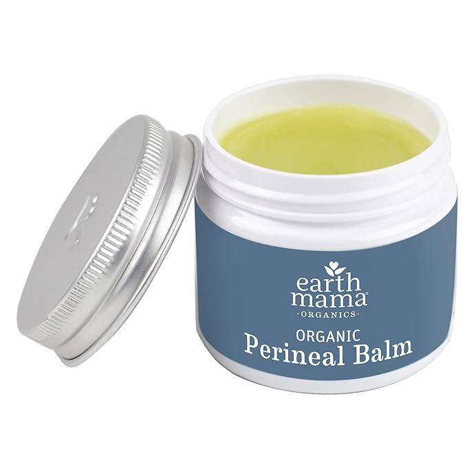 Earth Mama Organic Perineal Balm | Naturally Cooling Herbal Salve for Pregnancy and Postpartum Relief with Witch Hazel & Calendula, Feminine Care Essentials, No Benzocaine or Butane, 2-Fluid Ounce