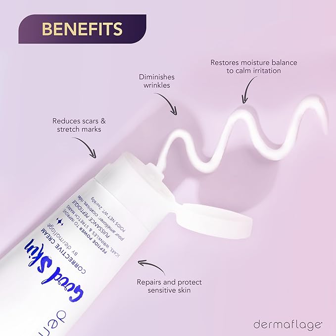 Dermaflage Acne Scar Removal Cream With Peptide Power, Fade Acne, Surgical Scars, Stretch Marks And Wrinkles With Good Skin, 2 oz.