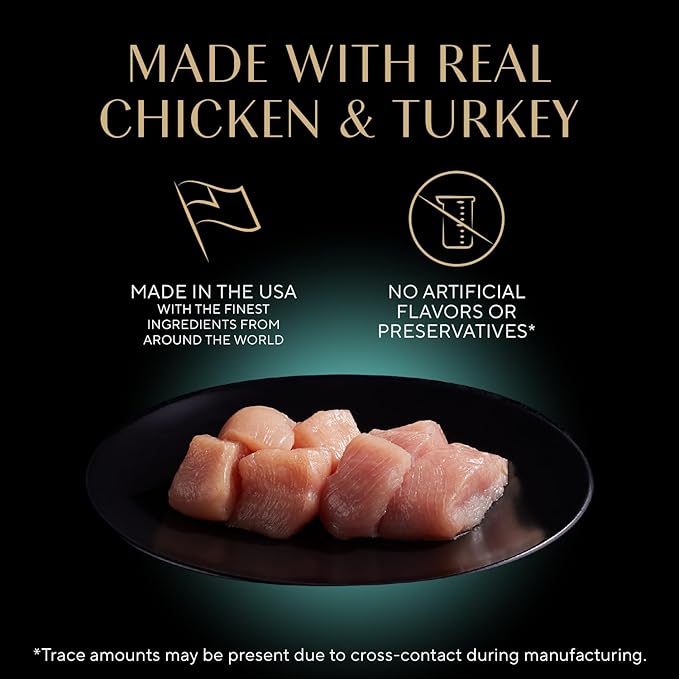 Sheba Perfect Portions Wet Cat Food Pate Savory Chicken Entree and Roasted Turkey Entree Variety Pack, 2.6 oz. Twin Pack Trays (12 Count, 24 Servings) (Pack of 2)