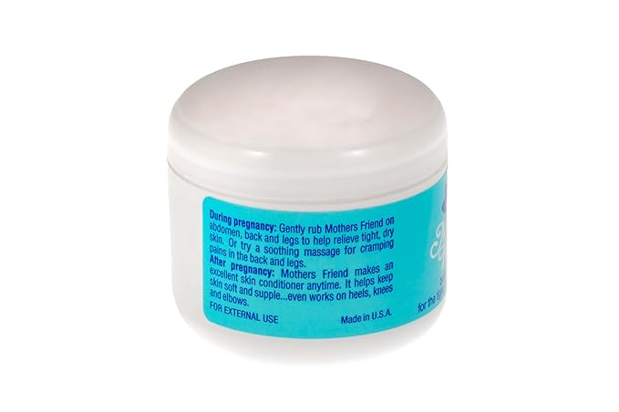 S.S.S. CO. Mother’s Friend Moisturizing Body Cream - 4 oz, Postpartum Essentials for Stretch Mark Care During Pregnancy, Soothe Stretched, Tight, Dry Skin, Made in USA