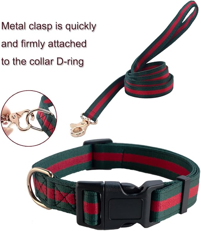 Premium Dog Collar and Leash,Safety and Durable Pet Collars Leashes,Luxury Fashion Dog Collar Gift Set for Big Dogs