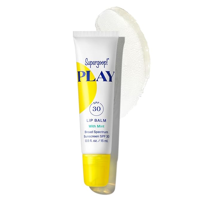 Supergoop! PLAY Lip Balm SPF 30 with Mint, 0.5 fl oz - Broad Spectrum SPF Lip Balm with Hydrating Honey, Shea Butter & Sunflower Seed Oil - Great for Active Days