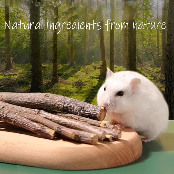 Types of Combined Chew Toys Molar Sticks Sweet Bamboo Apple Branch Timothy Grass for Pets Chinchilla Squirrel Gerbil Hamster Squirrel Guinea Pigs 140 Grams
