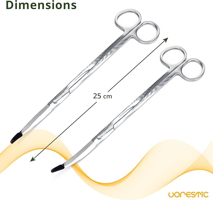 VORESTIC 6 Pcs Aquascape Tools, Stainless Steel Aquarium Kit with Tweezers, Scissors, Spatula, and Algae Scraper - Aquascaping Tools Set for Aquarium Maintenance