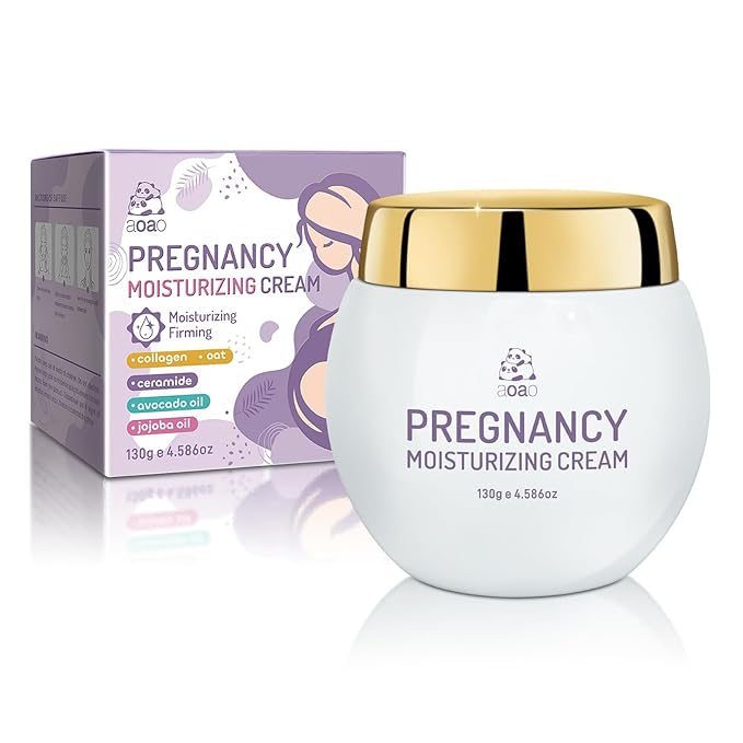 AOAO Healthy Moisturizing Face Cream, Suitable for Daily and Pregnancy Skin Care, Gentle Facial Cream with Shea & Avocado Oil & Oat, Hypoallergenic and Safe for Pregnancy, 4.586 OZ