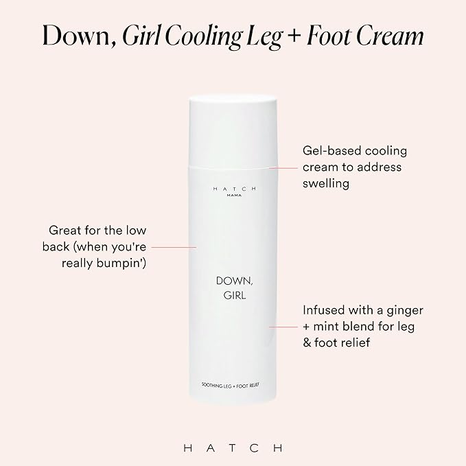 HATCH Maternity Skincare Bundle, Hydrating Nipple + Lip Rescue Balm (1 oz) & HATCH Down, Girl Cooling Leg + Foot Cream (5 oz), for Pregnancy & Beyond