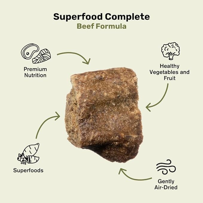 BADLANDS RANCH - Superfood Complete, Air-Dried Adult Dog Food - High Protein, Zero Fillers, Superfood Nutrition by Katherine Heigl (64 oz., Beef Formula)
